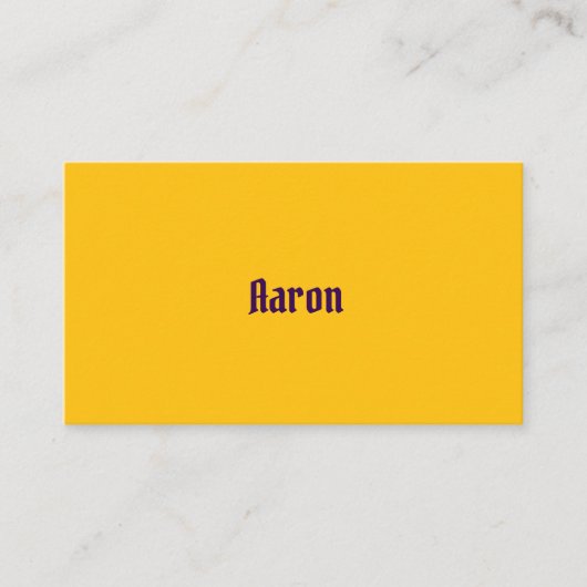De Visite Carte d'appel jaune (Devant)