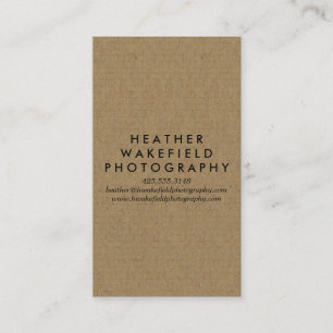 De Visite Carte d'appel Kraft & Photo
