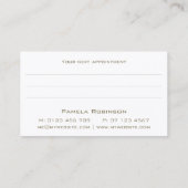 De Visite Carte d'appel personnelle (Dos)