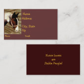 De Visite Carte d'appel pour cavaliers (Devant / Derrière)