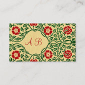 De Visite Carte d'appel Rose Art Nouveau (Devant)