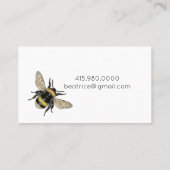De Visite Carte d'appel sociale Bee Heart Wings (Dos)