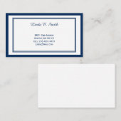 De Visite Carte d'appel standard (Devant / Derrière)