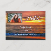 De Visite Carte d'appel Sunset 1577 Hello Code QR (Devant)