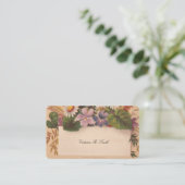 De Visite Carte d'appel victorienne - Floral (Debout devant)