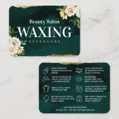 De Visite Carte d'après-garde Spring Green Waxing (Devant / Derrière)