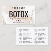 De Visite Carte d'arrière-garde Blush Rose Gold Botox (Devant / Derrière)