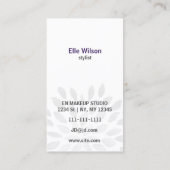 De Visite carte d'artiste maquillage couleur aquarelle viole (Dos)