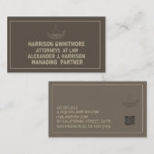 De Visite Carte d'avocat (Devant / Derrière)