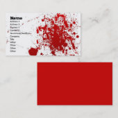 De Visite Carte d'éclaboussure (Devant / Derrière)