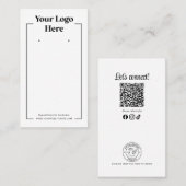 De Visite Carte d'écoute simple Logo en noir blanc (Devant / Derrière)