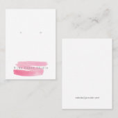 De Visite Carte d'écran d'oreille couleur Aquarelle rose pâl (Devant / Derrière)