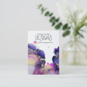 De Visite Carte d'écran d'oreille en or rose Aquarelle (Debout devant)