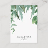 De Visite Carte d'écran d'oreille Feuille Eucalyptus aquarel (Devant)