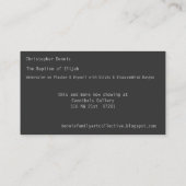 De Visite Carte d'Élijah (Dos)