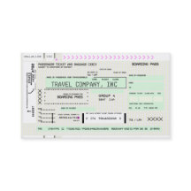 Carte d'embarquement sur ligne personnalisée