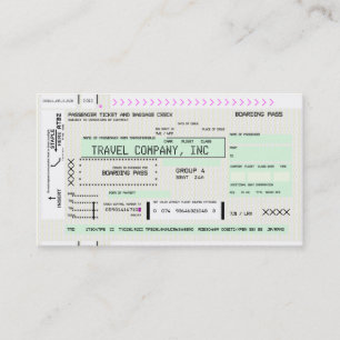 De Visite Carte d'embarquement sur ligne personnalisée