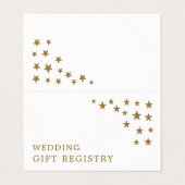 De Visite Carte d'enregistrement cadeau Gold Parties scintil (Extérieur déplié)