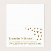 De Visite Carte d'enregistrement cadeau Gold Parties scintil (Intérieur déplié)