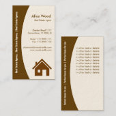 De Visite Carte d'entreprise immobilière (Devant / Derrière)