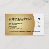 De Visite Carte d'entreprise immobilière (Dos)