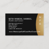 De Visite Carte d'entreprise immobilière (Dos)