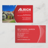 De Visite Carte d'entreprise immobilière (Devant / Derrière)