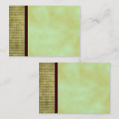 De Visite Carte d'étiquette pour l'artisanat blanc thé vert (Devant / Derrière)