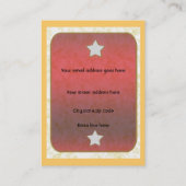 De Visite carte d'étoile (Dos)