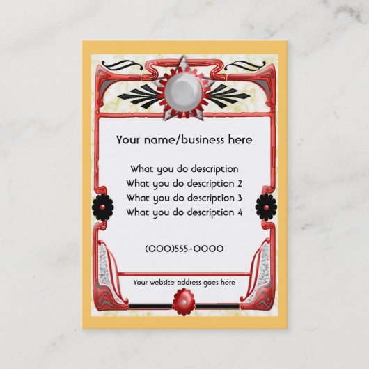 De Visite carte d'étoile (Devant)