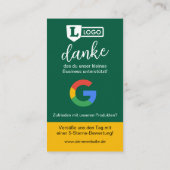 De Visite Carte d'évaluation Google avec code QR (Dos)