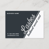 De Visite Carte d'extension du client Lash gris noir (Devant)