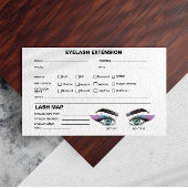 De Visite Carte d'extension du client Lash gris noir