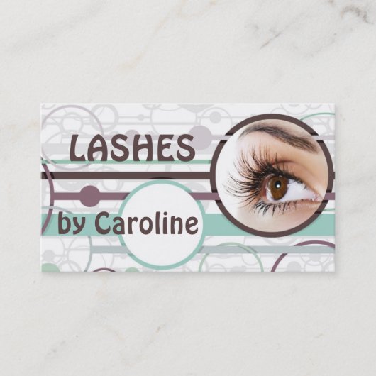 De Visite Carte d'extension Eyelash Bubbles à la mode (Devant)