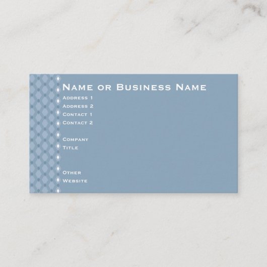 De Visite Carte d'hiver bleu acier (Devant)