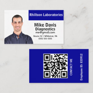 De Visite Carte d'identité personnalisée pour les employés
