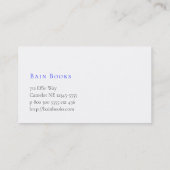 De Visite Carte d'index contrôlée/liée (Dos)