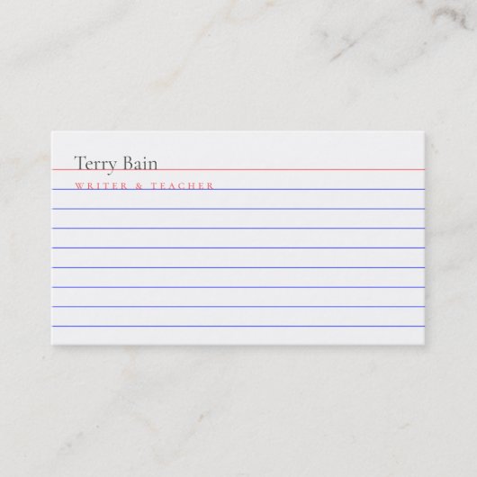 De Visite Carte d'index contrôlée/liée (Devant)