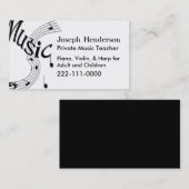 De Visite Carte d'industrie musicale (Devant / Derrière)