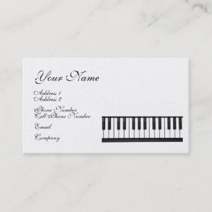 De Visite Carte d'industrie musicale - clavier - piano