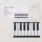 De Visite Carte d'industrie musicale - clavier - piano (Devant / Derrière)