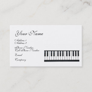 De Visite Carte d'industrie musicale - clavier - piano