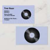 De Visite Carte d'industrie musicale - disque - LP - rétro (Devant / Derrière)