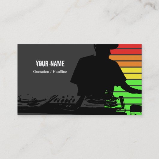 De Visite Carte d'industrie musicale du DJ (Devant)