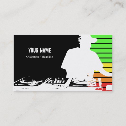 De Visite Carte d'industrie musicale du DJ (Devant)