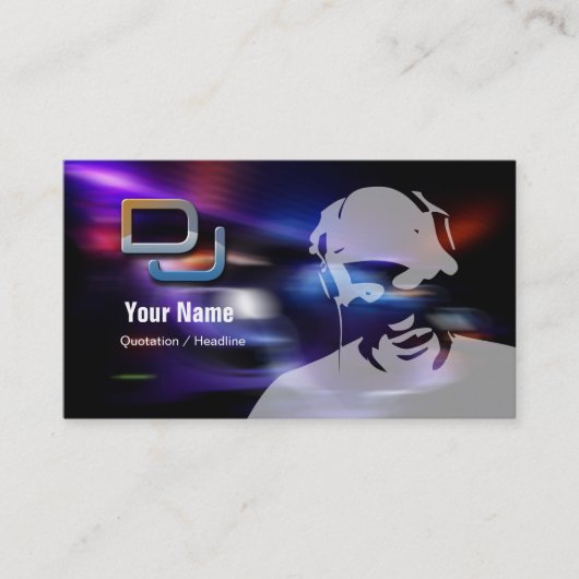 De Visite Carte d'industrie musicale du DJ (Devant)