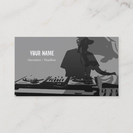 De Visite Carte d'industrie musicale du DJ (Devant)