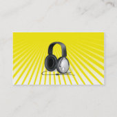 De Visite Carte d'industrie musicale - écouteurs - jaune (Dos)