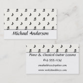 De Visite Carte d'industrie musicale : : Le noir note D1 (Devant / Derrière)