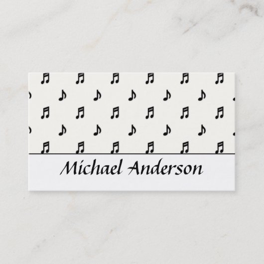 De Visite Carte d'industrie musicale : : Le noir note D1 (Devant)